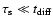 $\tau_{\rm s} \ll
t_{\rm diff}$