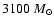 $3100~M_{\odot}$