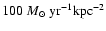 $100~M_{\odot}~{\rm yr}^{-1}{\rm kpc}^{-2}$