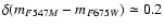 $\delta(m_{{F547M}}-m_{{F675W}})\simeq0.2$