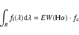 \begin{displaymath}\int_{R} f_{\rm l}(\lambda) {\rm d}\lambda=EW({\rm\ensuremath{{\rm H}\alpha} )}\cdot f_{\rm c}
\end{displaymath}