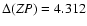 $\Delta(ZP)=4.312$