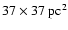 $37\times37~{\rm pc}^2$