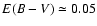 $\ensuremath{{E}({B}-{V})}\simeq 0.05$