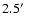 $2.5\hbox{$^\prime$ }$