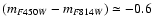 $(m_{F450W}-m_{F814W})\simeq-0.6$