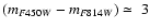 $(m_{F450W}-m_{F814W})\simeq~3$