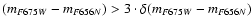 $(m_{F675W}-m_{F656N})>
3\cdot\delta(m_{F675W}-m_{F656N})$