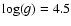 $\log(g)=4.5$