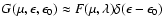 $G(\mu, \epsilon ,\epsilon _0)\approx
F(\mu,\lambda)\delta(\epsilon -\epsilon _0)$