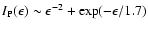$I_{\rm P}(\epsilon)\sim \epsilon ^{-2}+\exp(-\epsilon/1.7)$