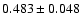 $0.483 \pm 0.048$