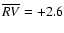 ${\overline {RV}}=+2.6$