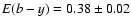 $E(b-y)=0.38\pm0.02$