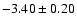 $-3.40\pm0.20$