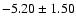$-5.20\pm1.50$