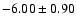 $-6.00\pm0.90$