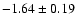 $-1.64\pm0.19$