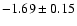 $-1.69\pm0.15$