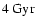 $4~{\rm Gyr}$