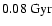 $0.08~{\rm Gyr}$