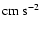 ${\rm cm ~s^{-2}} $