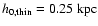 $h_{\rm0,thin}=0.25~{\rm kpc}$