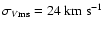 $\sigma_{V{\rm ms}}=24~\rm {km~s^{-1}}$