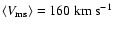 $\left<V_{\rm ms}\right>=160~\rm {km~s^{-1}}$