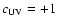 $c_{\rm UV}=+1$