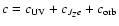 $c=c_{\rm UV}+c_{J_{Z}e}+c_{\rm orb}$