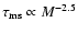 $\tau_{\rm ms} \propto M^{-2.5}$
