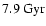 $7.9~{\rm Gyr}$