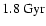 $1.8~{\rm Gyr}$