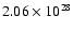 $2.06\times10^{28}$