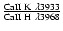 $\frac{\rm
CaII~K~\lambda 3933}{\rm CaII~H~\lambda 3968}$