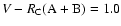 $V-R_{\rm C}(\rm A+B)=1.0$