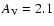$A_{\rm V}=2.1$