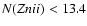 $N(Zn {\sc ii})<13.4$