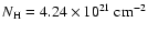 $N_{\rm H}=4.24\times 10^{21}~{\rm cm}^{-2}$