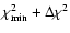 $\chi^2_{\rm min}+\Delta\chi^2$