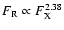$F_{\rm R}\propto F_{\rm X}^{2.38}$