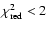 $\chi^2_{\rm red}<2$