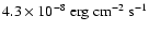 $4.3\times 10^{-8}~{\rm erg}~{\rm cm}^{-2}~{\rm s}^{-1}$