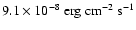 $9.1\times 10^{-8}~{\rm erg}~{\rm cm}^{-2}~{\rm s}^{-1}$