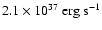 $2.1\times 10^{37}~{\rm erg}~{\rm s}^{-1}$