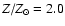 $Z/Z_\odot = 2.0$