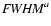 ${\it FWHM}^{{a}}$