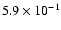 $5.9 \times 10^{-1}$