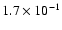 $1.7 \times 10^{-1}$
